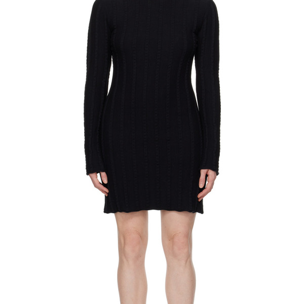 Filippa K Black Rolled Edge Minidress 