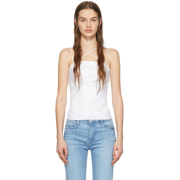  Frame White Tie Back Tank Top 