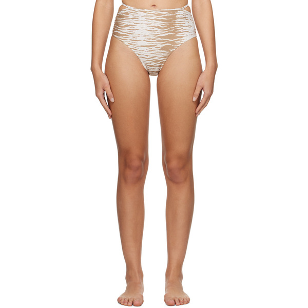  Ganni Beige Printed Bikini Bottom 