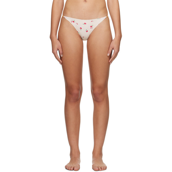  Ganni Off-white Floral Bikini Bottom 