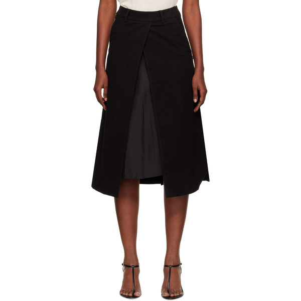  Gia Studios Black Grace Midi Skirt 