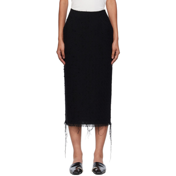  Gia Studios Black Thalia Midi Skirt 