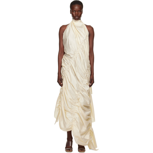  Gia Studios Off-white Renee Maxi Dress 