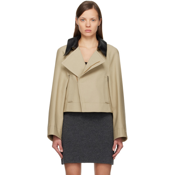  Givenchy Beige Cropped Peacoat 