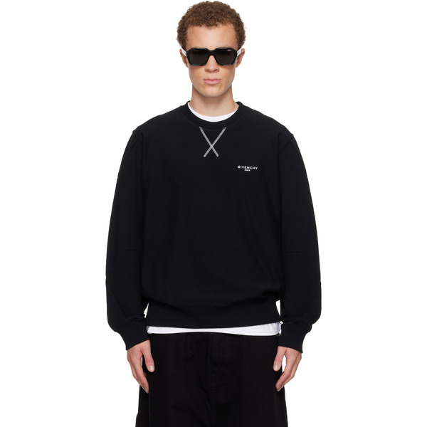  Givenchy Black Couture Seam Sweatshirt 