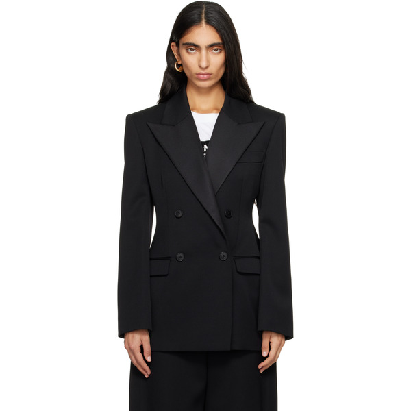  Givenchy Black Double Breasted Tuxedo Blazer 