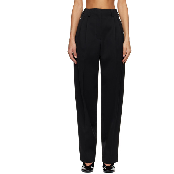  Givenchy Black Slashed Double Pleat Trousers 