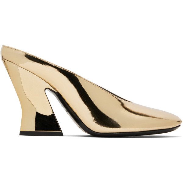  Givenchy Gold Sculpted Mules 