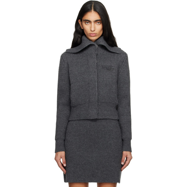  Givenchy Gray Wool Cardigan 