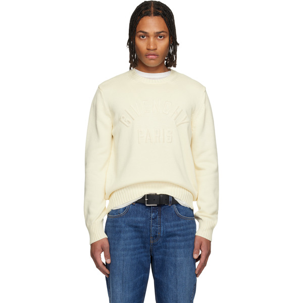  Givenchy Off-white Cotton Knit Sweater 