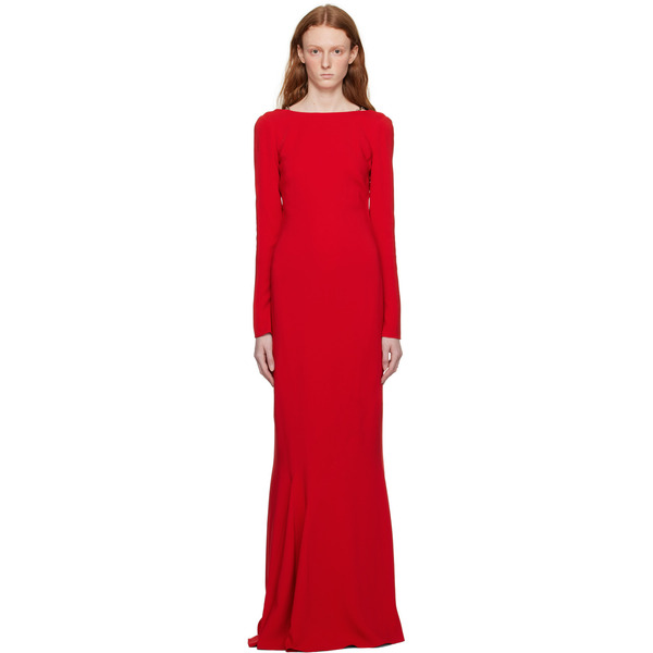  Givenchy Red Chain Link Maxi Dress 