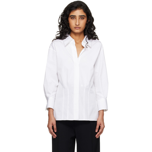  Givenchy White Slashed Poplin Shirt 