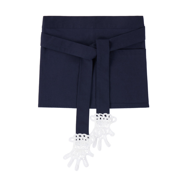  Gohar World Navy Mini Lace Hands Apron 