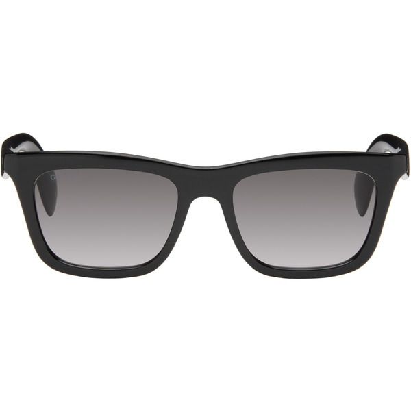  Gucci Black Rectangular Frame Sunglasses 