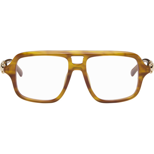  Gucci Brown Navigator Frame Sunglasses 