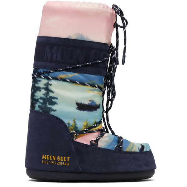  Guest In Residence Navy & Pink Moon Boot Edition Icon Postcard Boots 