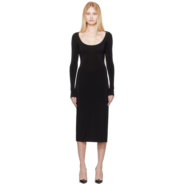  Guizio Black Sander Midi Dress 
