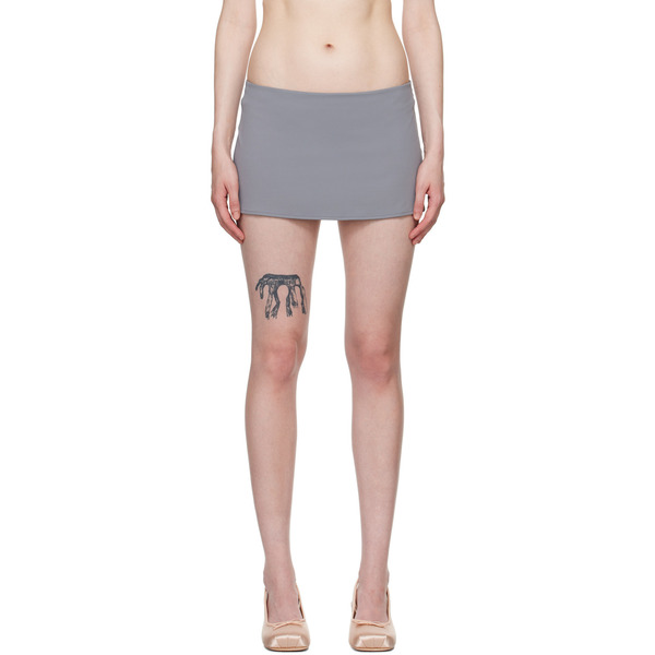  Guizio Gray Micro Miniskirt 