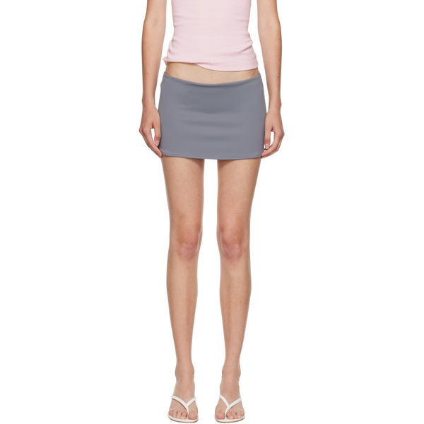  Guizio Gray Micro Stretch Miniskirt 