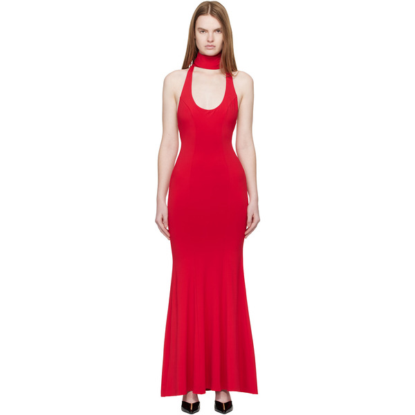  Guizio Red Siena Maxi Dress 