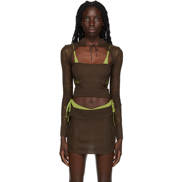  Guizio Ssense Exclusive Brown Turtleneck 