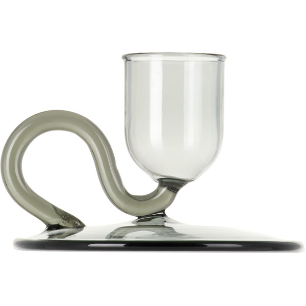  Hay Gray Tiny Curved Candle Holder 