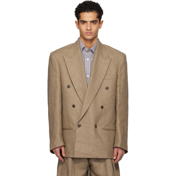  Hed Mayner Brown Linen Blazer 