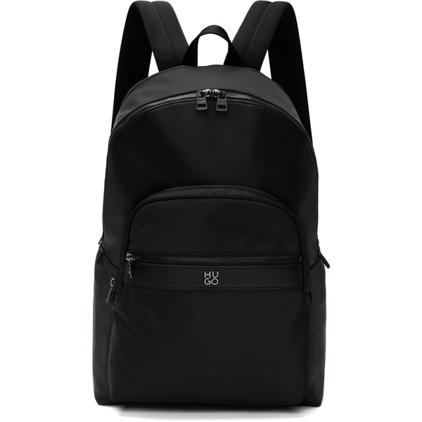  Hugo Black Bonded Logo Backpack 
