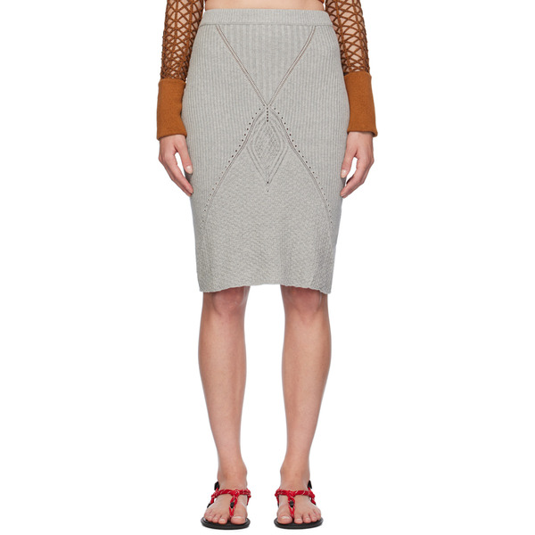  Isa Boulder Gray Kite Midi Skirt 