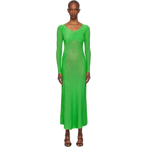  Isa Boulder Green Sweetheart Long Sleeve Maxi Dress 
