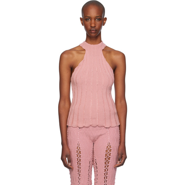  Isa Boulder Pink Lily Halter Neck Tank Top 