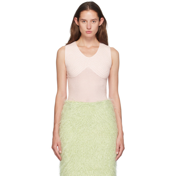  Isa Boulder Pink Sweetheart V-neck Tank Top 