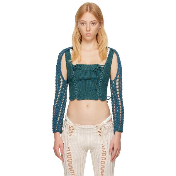  Isa Boulder Ssense Exclusive Blue Minicable Gloves 