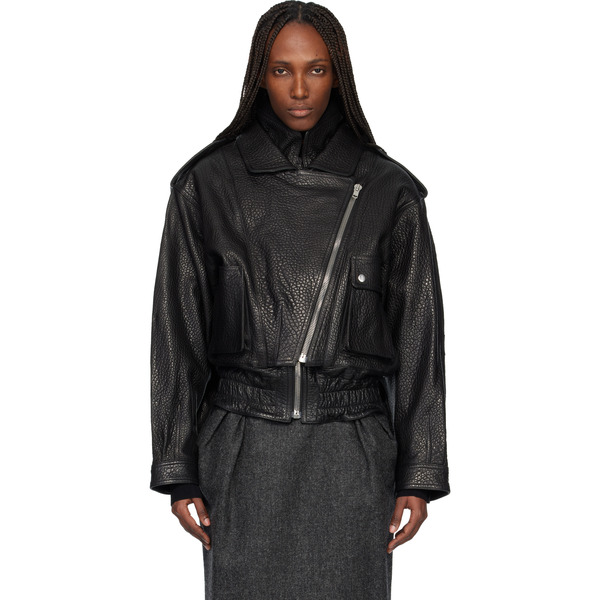  Isabel Marant Black Aneli Leather Jacket 