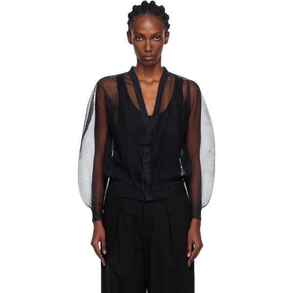  Issey Miyake Black Encase Cardigan 