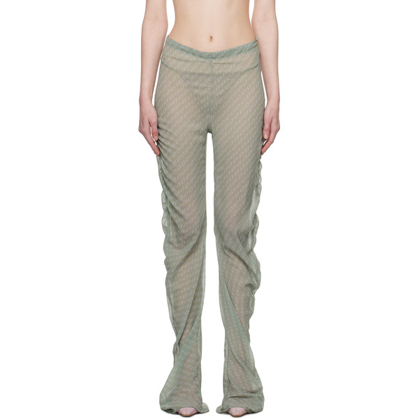  Jade Cropper Green Twisted Trousers 