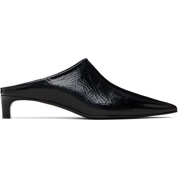  Jil Sander Black Mule Heels 
