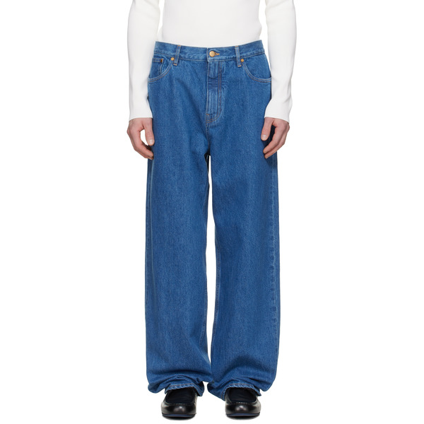  Jil Sander Blue Faded Jeans 