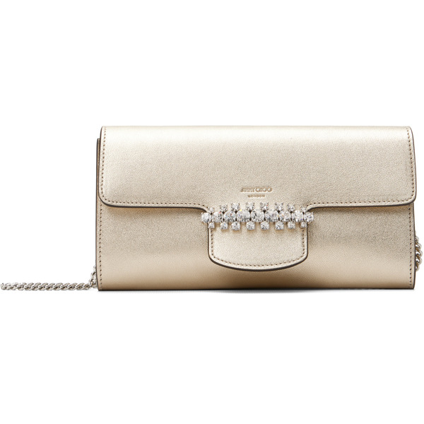  Jimmy Choo Gold Bing Wallet Chain Bag 