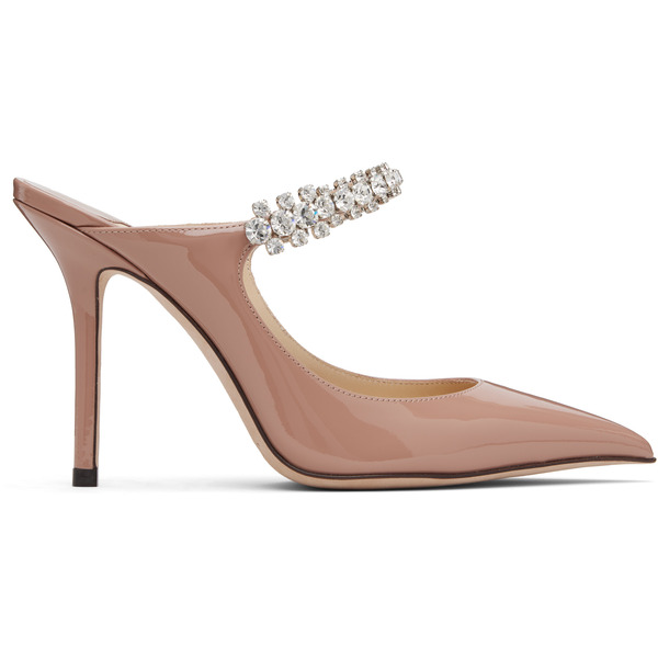  Jimmy Choo Pink Bing 100 Mules 