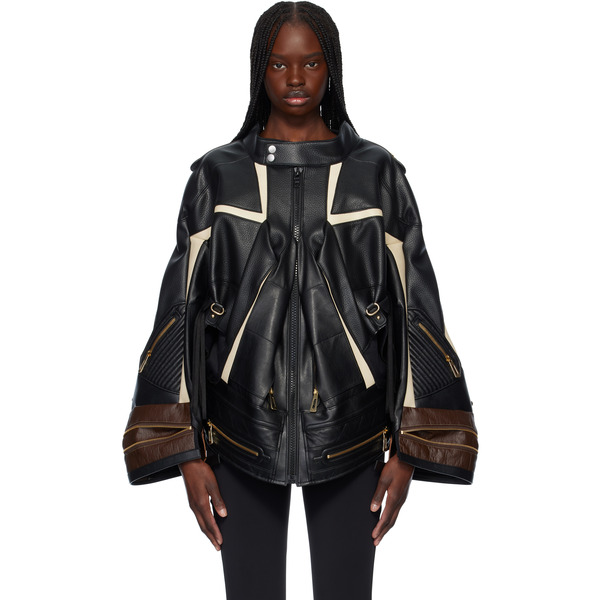  Junya Watanabe Black Komine Protector Faux-leather Jacket 