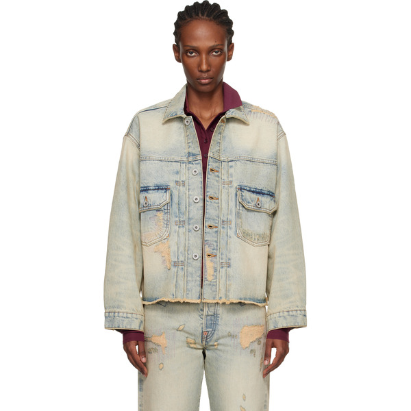  Kenzo Blue Kenzo Paris Denim Trucker Jacket 