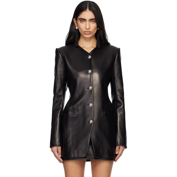  Khaite Black Naran Leather Jacket 