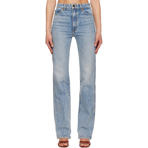  Khaite Blue Danielle Stretch Jeans 