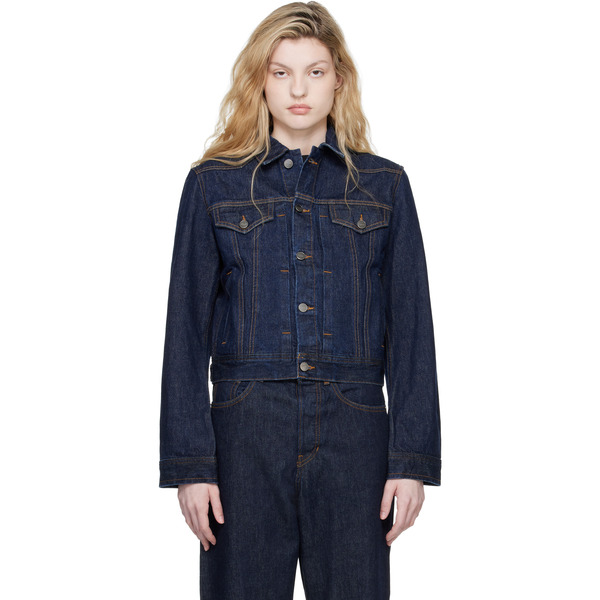  Khaite Navy Augustine Denim Jacket 