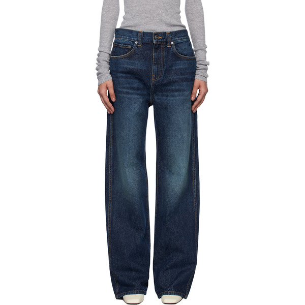  Khaite Navy Bonnie Jeans 