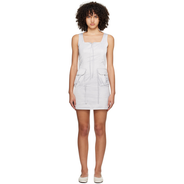  Kijun Gray Cargo Minidress 