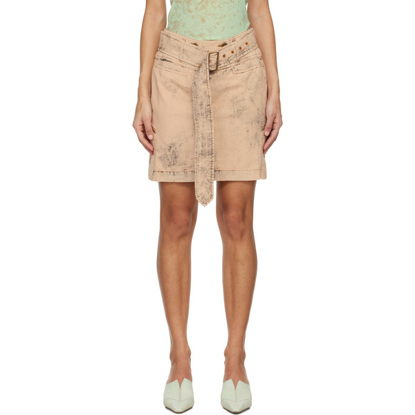  Knwls Beige Issa Denim Miniskirt 