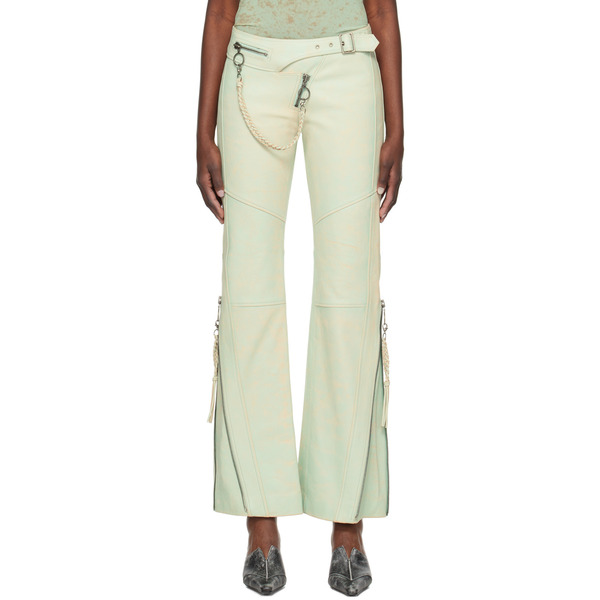  Knwls Blue Nihil Leather Pants 