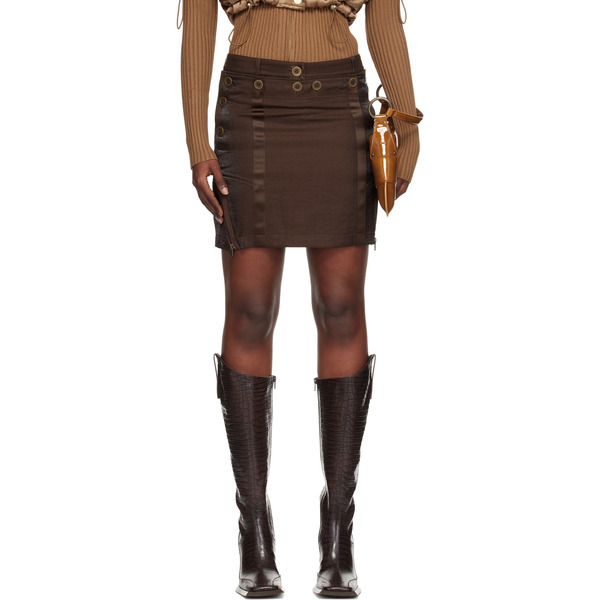  Knwls Brown Aria Miniskirt 
